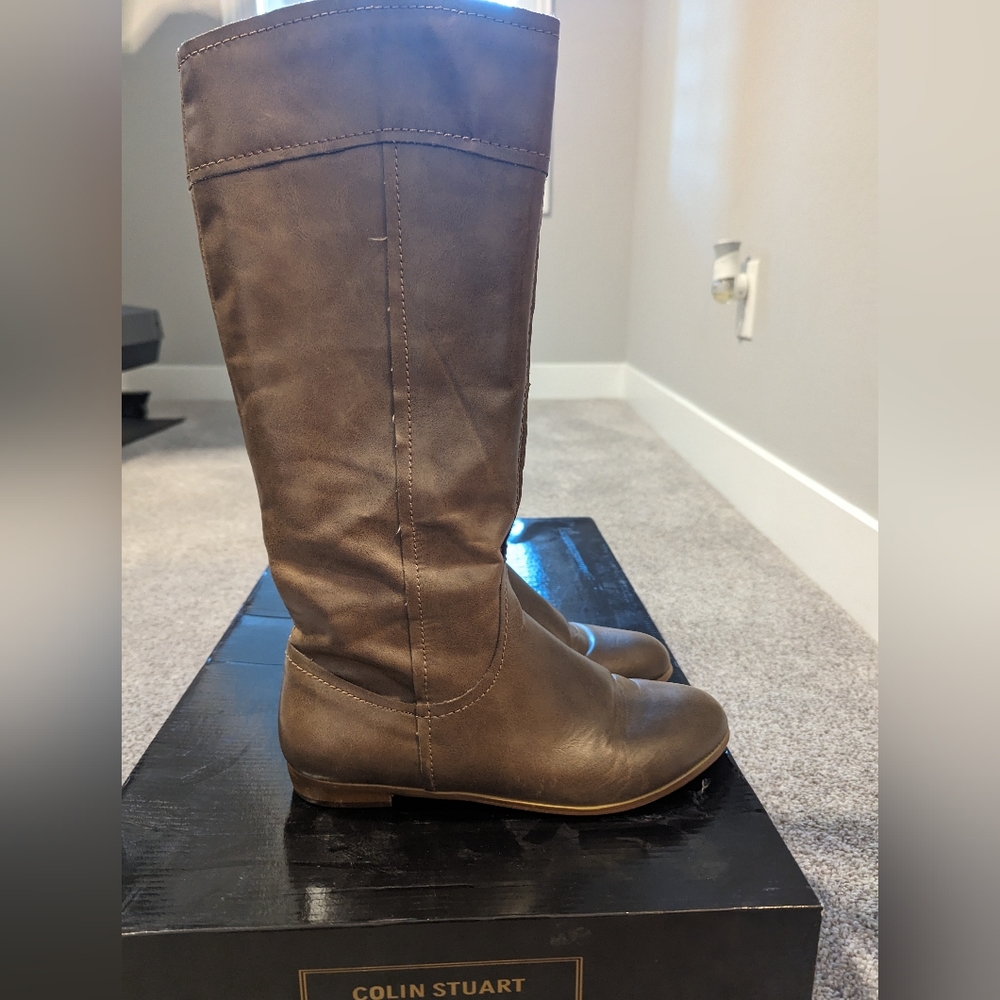 Greige Riding Boots